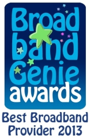 Broadband Genie Home Broadband Survey winner award